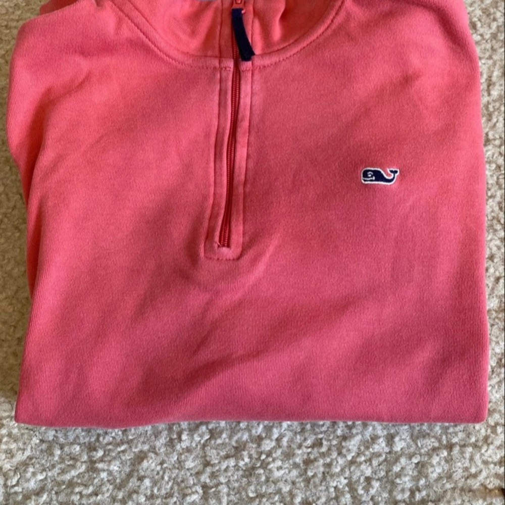 vineyard vines Girl’s Quarter Zip Pullover Sweater Pink